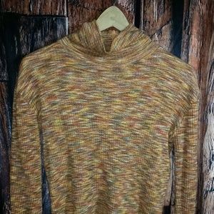 VINTAGE SPACE DYED zip turtleneck from the 1970s